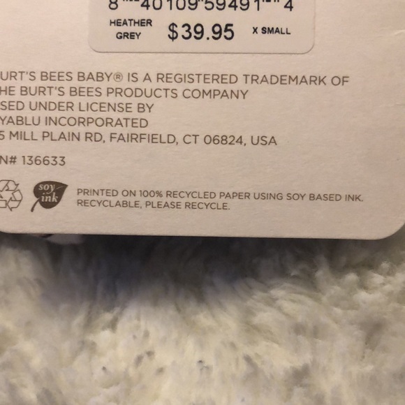 NWT Burt’s Bee Baby Heather Gray & Orange Squash Goals Organic Cotton PJ Set - Picture 10 of 10